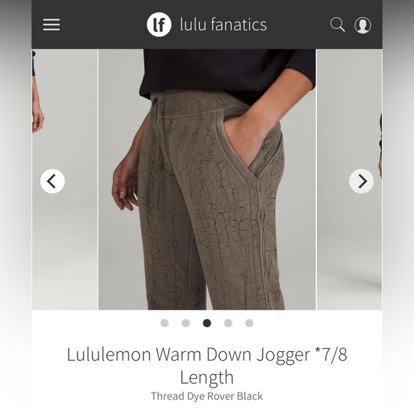 Lululemon Warm Down Jogger *7/8 Length
Thread Dye Rover Black - Picture 3 of 14